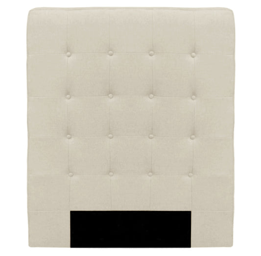 Charly Headboard King Single Natural. Upholstered king single headboard with classic button finish.  