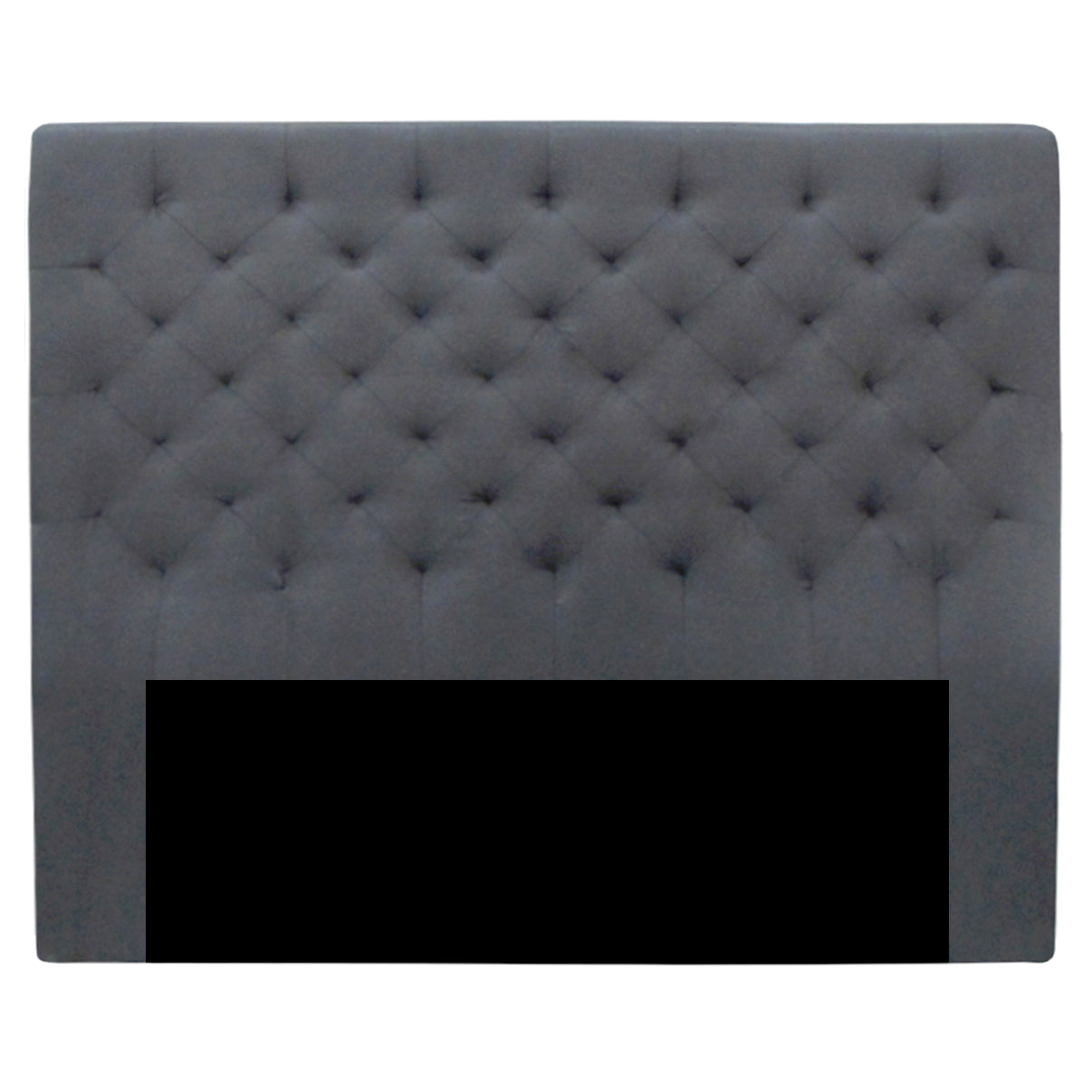 Cherry Headboard Queen Grey. Upholstered queen headboard with delicate pin tuck detailing. 