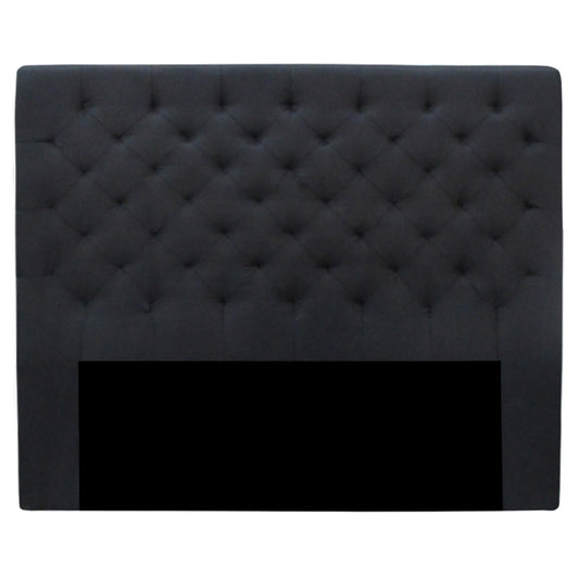 Cherry Headboard Super King Black. Upholstered super king headboard with delicate pin tuck detailing. 