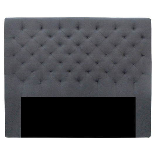 Cherry Headboard Super King Grey. Upholstered super king headboard with delicate pin tuck detailing. 