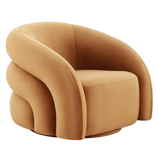 Chicago Swivel Occasional Chair - Gold Velvet