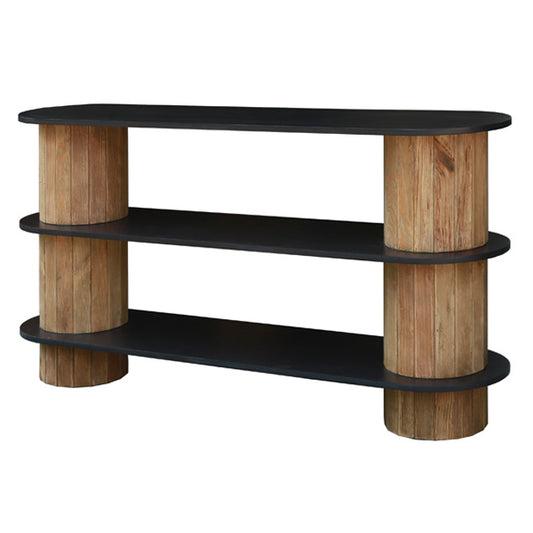 Danika Oval Console - Black/Natural