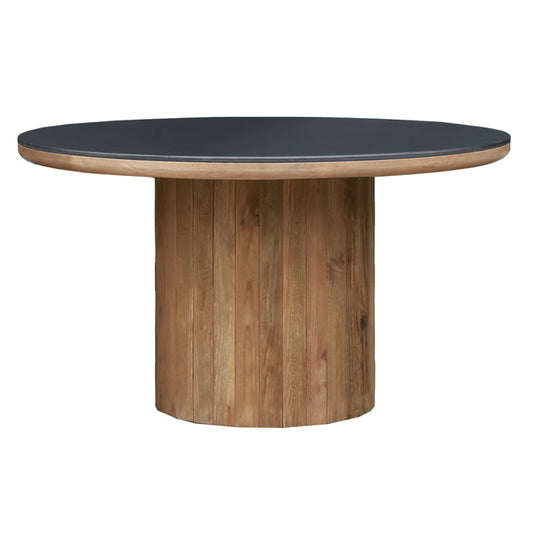 Danika Round Dining Table - Black/Natural