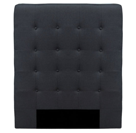 Charly Headboard King Single Black. Upholstered king single headboard with classic button finish.  