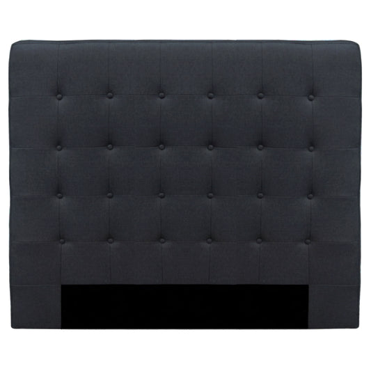Charly Headboard Queen Black. Upholstered queen headboard with classic button finish.  