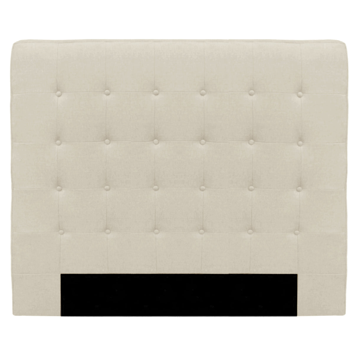 Charly Headboard Queen Natural. Upholstered queen headboard with classic button finish.  